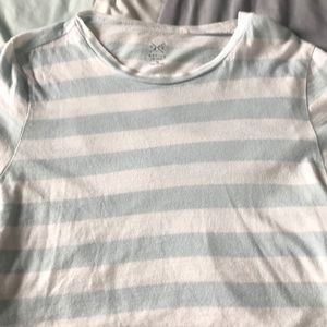 Striped cropped shirt